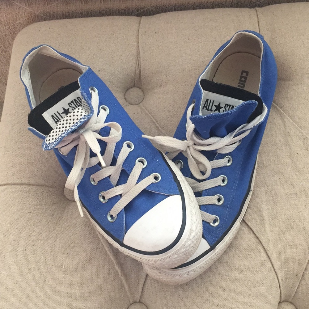 Blue Low Top Converse